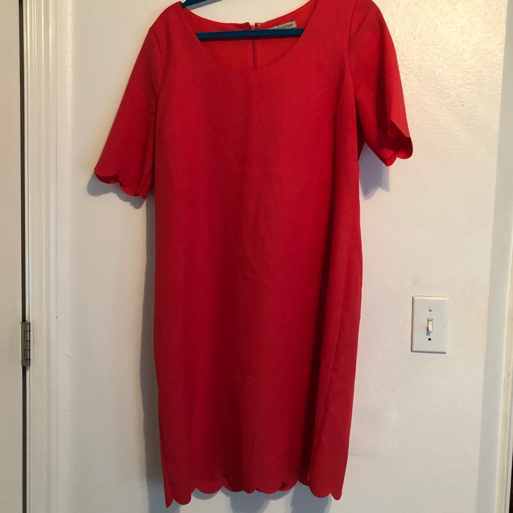 Red Scalloped dress! ❤️👠